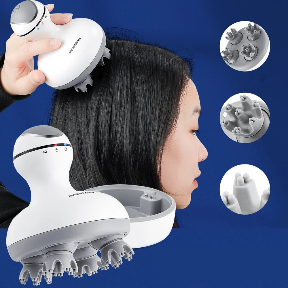 Waterproof Head Scalp Massager - AliBoxBeauty