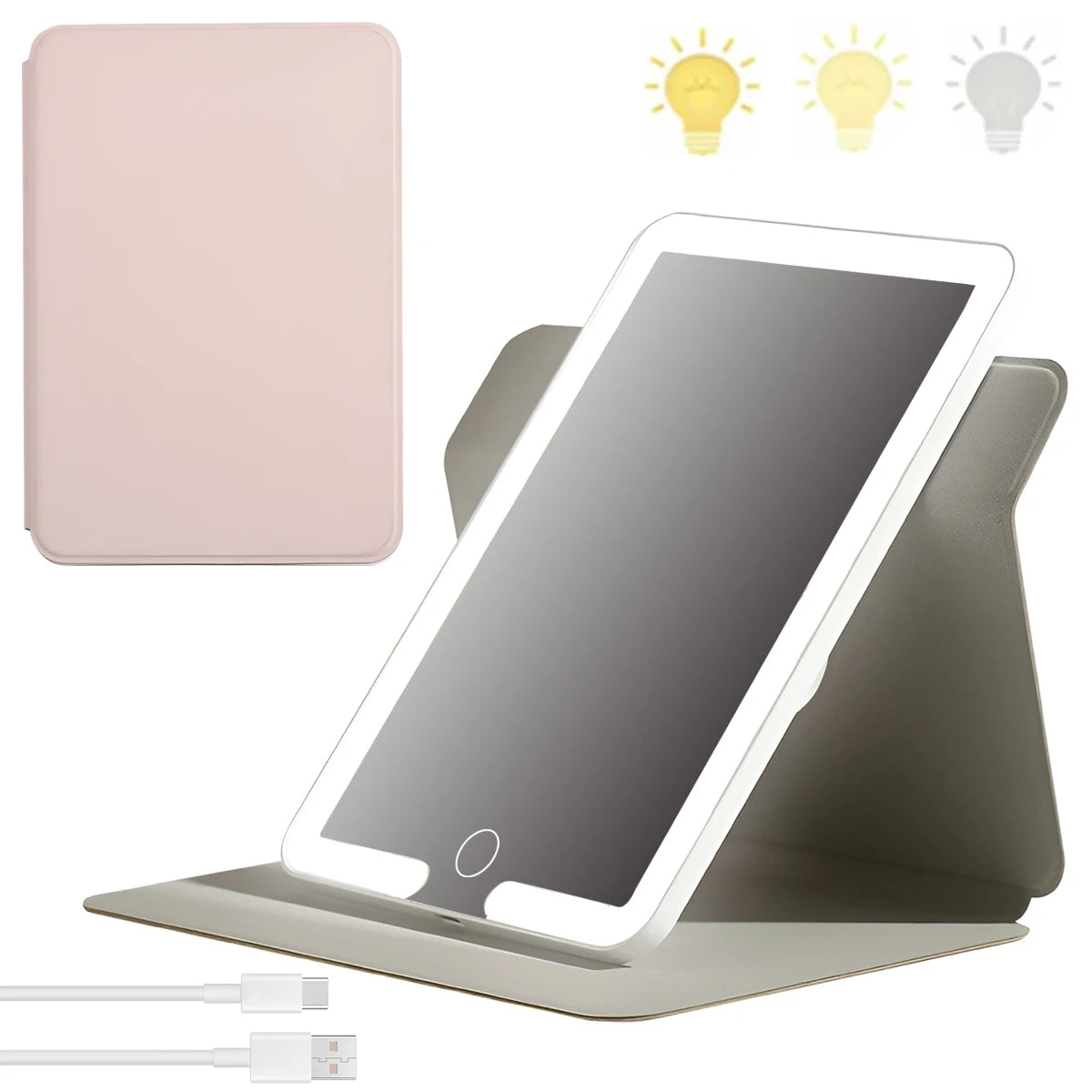 Foldable LED Makeup Mirror - AliBoxBeauty
